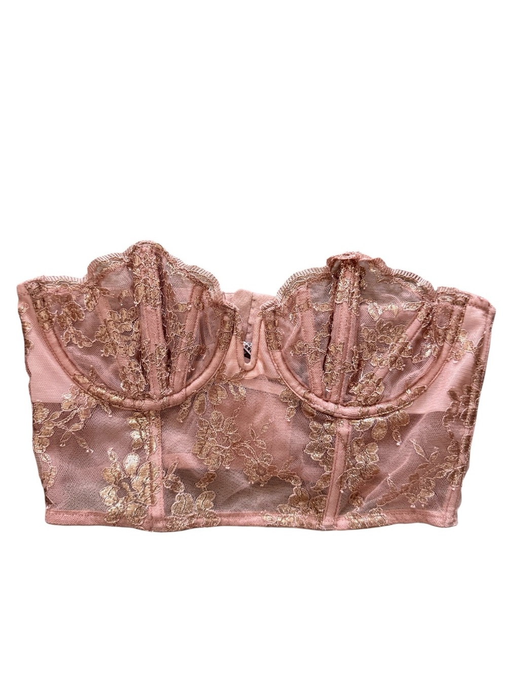 VICTORIAβS SECRET Pink Bustier Corset Bra Top 34B